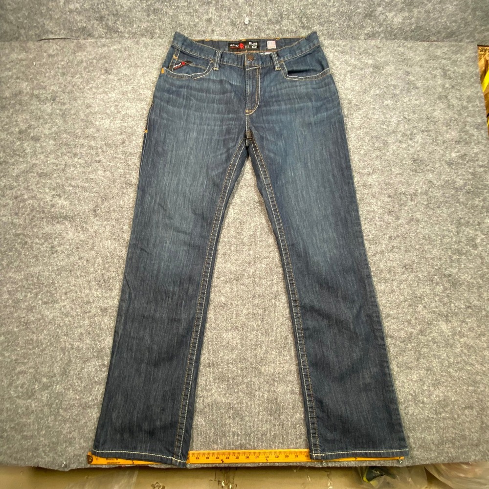 Ariat M4 Relaxed Boot Cut FR Work Jeans Mens 34x36 Dark Wash Flame Resistant
